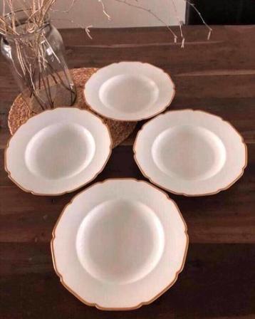 💝 Vintage antiek HEINRICH & CO pastabord wit goud beschikbaar voor biedingen