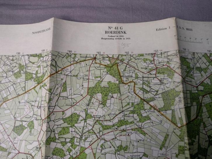 41 G Roerdink Rhede Plattegrond 1955, Antiek en Kunst, Kunst | Litho's en Zeefdrukken, Ophalen of Verzenden