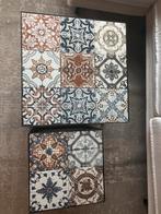 Portugese Tegel Bijzettafels - Set van 2, Huis en Inrichting, Tafels | Bijzettafels, Minder dan 55 cm, Gebruikt, Metaal of Aluminium