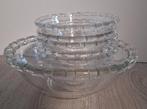 Kristal Val Saint Lambert fruitschaal + 7 kleine art deco, Antiek en Kunst, Antiek | Glas en Kristal, Ophalen of Verzenden