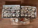 2 dozen vintage kerstballen / kerstboomversiering zilver, Diversen, Kerst, Ophalen of Verzenden, Gebruikt