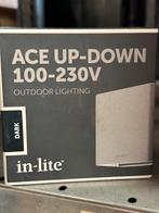 In-lite ACE UP-DOWN | Dark | 230v| NIEUW, Minder dan 50 watt, Wandlamp, Ophalen of Verzenden, Netvoeding