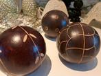 3 Decoratieve houten ballen, Ophalen of Verzenden, Zo goed als nieuw