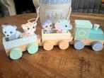 Leuke houten trein met losse onderdelen, Ophalen of Verzenden, Zo goed als nieuw, Duw- of Trekspeelgoed