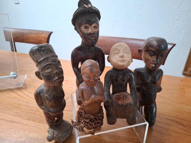 Afrikaanse Spirituele Beelden - Midden-Afrika (5), Antiek en Kunst, Kunst | Beelden en Houtsnijwerken, Ophalen of Verzenden