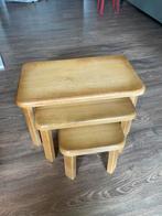 Brutalist Nesting Tables | Eikenhout, Ophalen of Verzenden, Zo goed als nieuw, Rechthoekig, Minder dan 55 cm