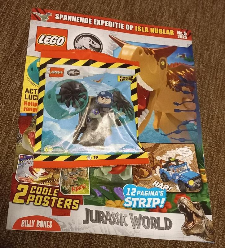 Lego Jurassic World Ranger jetpack Raptor , magazine met zak, Kinderen en Baby's, Speelgoed | Duplo en Lego, Nieuw, Ophalen of Verzenden