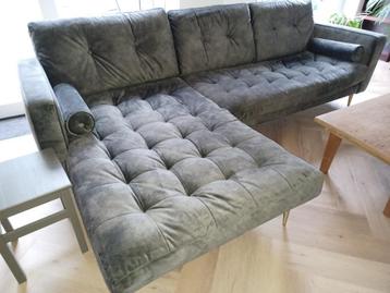 lounge bank groen velours ( zitmaxx ) beschikbaar voor biedingen