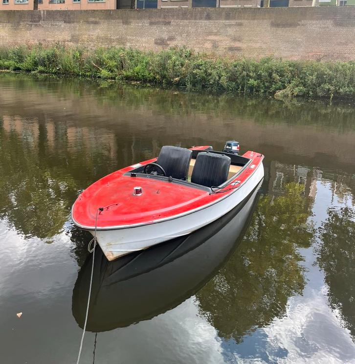 Leuk bootje te koop – 4m lang – met Yamaha 5pk defect, Watersport en Boten, Bootonderdelen, Gebruikt, Motor en Techniek, Motorboot