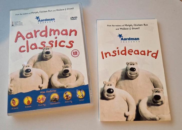 Aardman Classics animatie met boekje dvd krasvrij, Cd's en Dvd's, Dvd's | Tekenfilms en Animatie, Zo goed als nieuw, Europees