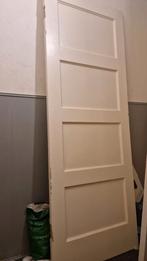 Houten paneel deur wit, Doe-het-zelf en Verbouw, Deuren en Horren, Ophalen, Minder dan 80 cm, Binnendeur, 200 tot 215 cm