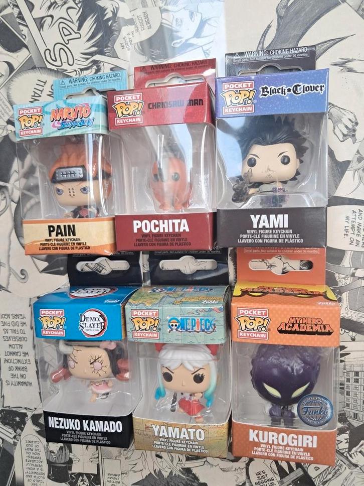 Anime sleutelhanger, magnet, tas clip, Hobby en Vrije tijd, Verzamelkaartspellen | Pokémon, Zo goed als nieuw, Ophalen of Verzenden