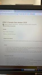 Ticket Josh V sample sale 24 okt, 15:00-17:00, Drie personen of meer
