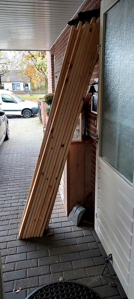 Vuren planken 25 x 105 diverse lengtes. Ongeschaafd, Doe-het-zelf en Verbouw, Hout en Planken, Zo goed als nieuw, Plank, Vuren