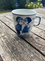 6 x Delfts Blauw koffiemok - Kussend Paartje Handgeschilderd, Antiek en Kunst, Ophalen of Verzenden