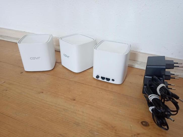 D-Link COVR 1100 Wifi Mesh 1200Mbps Dual Band  Set 3 Stuks, Computers en Software, WiFi-versterkers, Gebruikt, Ophalen of Verzenden