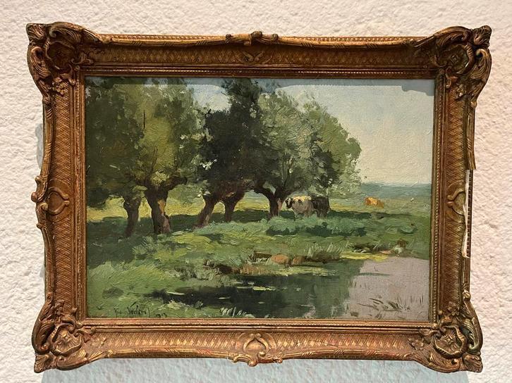 Andries Verleur - Koeien in Weiland, Antiek en Kunst, Kunst | Schilderijen | Klassiek, Ophalen of Verzenden