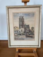 Schilderij van Dordrecht door M.Franken, Antiek en Kunst, Kunst | Schilderijen | Klassiek, Ophalen of Verzenden