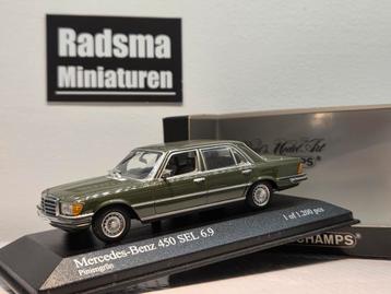 Mercedes-Benz 450 sel 6.9 W116 Cypress green 1:43 Minichamps beschikbaar voor biedingen