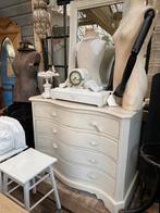 Brocante Franse kast ladekast met gegolfde lades, Huis en Inrichting, Ophalen, Gebruikt, 50 tot 100 cm, Met lade(s)