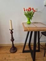 Oude KAARSENSTANDAARD hout uit een kerk, Ophalen, Zo goed als nieuw