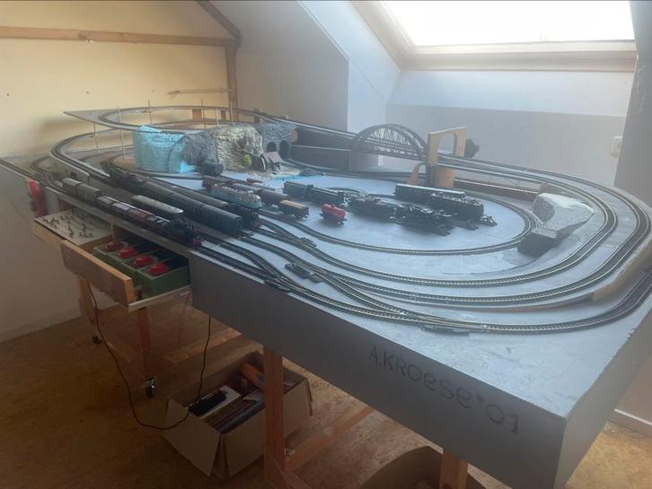 Complete modelspoorbaan h0, Hobby en Vrije tijd, Modeltreinen | H0, Zo goed als nieuw, Gelijkstroom, Overige merken, Analoog, Ophalen