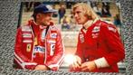 Niki Lauda Jams Hunt formule 1 foto handtekening, Ophalen of Verzenden, Formule 1