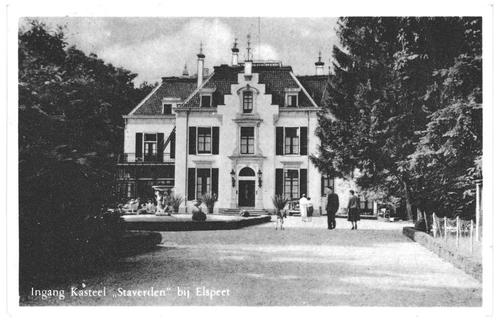 960771	Elspeet	kasteel	Staverden	1956	 Gelopen met postzegel, Verzamelen, Ansichtkaarten | Nederland, Gelopen, Groningen, 1940 tot 1960