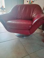 Leren rode fauteuil, Ophalen of Verzenden, Gebruikt