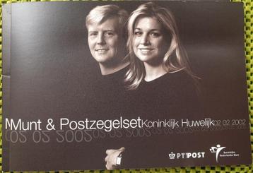 10 euro 2-2-2002  UNC + postzegelset , Koninklijk Huwelijk. beschikbaar voor biedingen