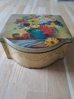 Vintage Engels blik met bloemen in vaas, Verzamelen, Blikken, Ophalen of Verzenden, Gebruikt, Overige, Overige merken
