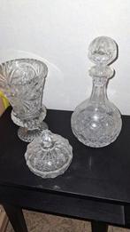 Kristallen Karaf, Vaas & Bonbonnière, Ophalen of Verzenden