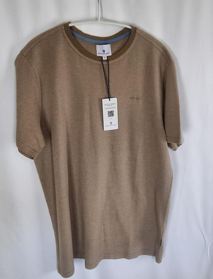 Heren T-shirt merk State of Art mt XL nieuw, Kleding | Heren, T-shirts, Nieuw, Maat 56/58 (XL), Beige, Verzenden