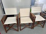 3x Regisseursstoel ZGAN, Huis en Inrichting, Stoelen, Drie, Wit, Ophalen of Verzenden, Zo goed als nieuw
