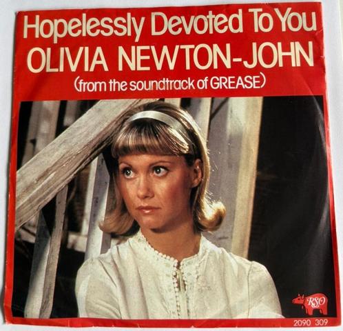 Olivia Newton-John - Hopelessly Devoted To You, Cd's en Dvd's, Vinyl Singles, Gebruikt, Single, Filmmuziek en Soundtracks, 7 inch