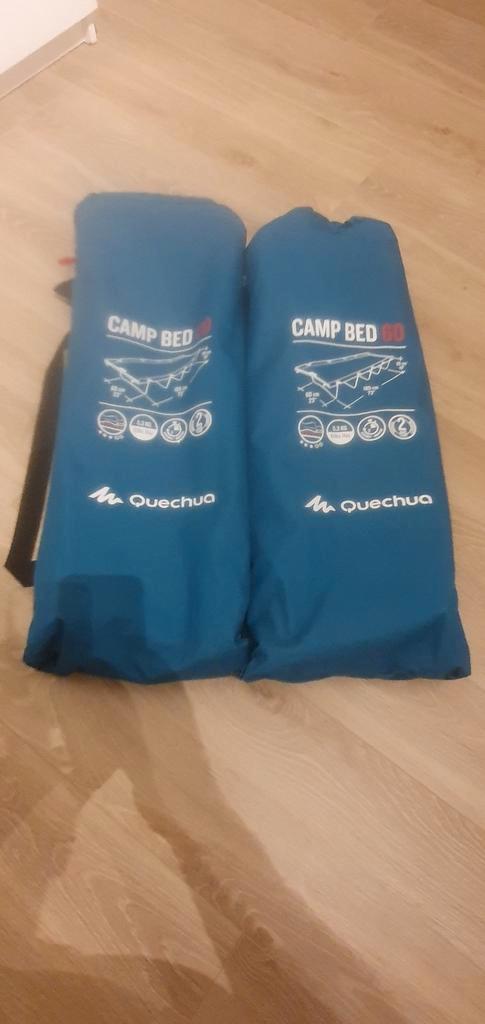 2x Quechua Veldbed / Stretcher   - Zo goed als nieuw, Caravans en Kamperen, Kampeermeubelen, Zo goed als nieuw, Overige, Ophalen of Verzenden