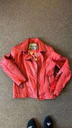 Lederen bomberjack rood maat 38, Kleding | Dames, Ophalen of Verzenden, Zo goed als nieuw, Maat 38/40 (M), Rood