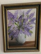 Lila Bloemen in Vaas - Schilderij, Ophalen