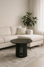 Salontafel zwart mango Ø60cm 50%Korting Direct/Leverbaar