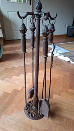 Haardset van gietijzer., Ophalen of Verzenden, Vrijstaande haard, Houthaard