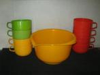 Mepal soepkoppen, soepkommen + Rubbermaid schaal, mixkom, Huis en Inrichting, Ophalen of Verzenden, Overige materialen, Effen
