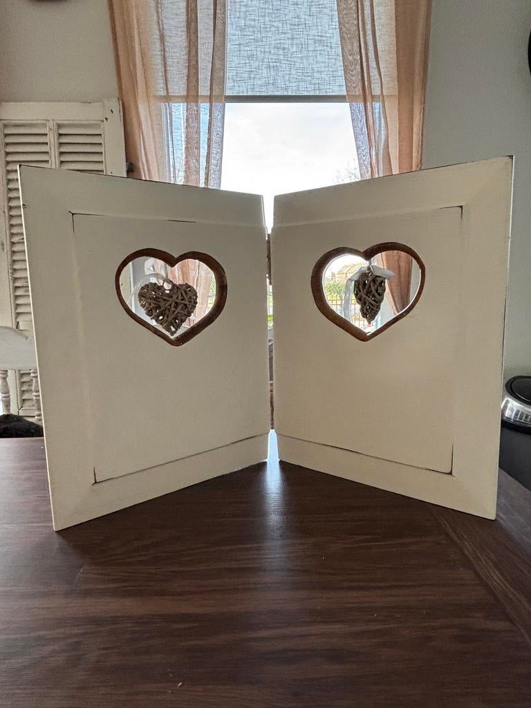 Landelijk 2-luik met rotan hartjes, Ophalen of Verzenden, Gebruikt