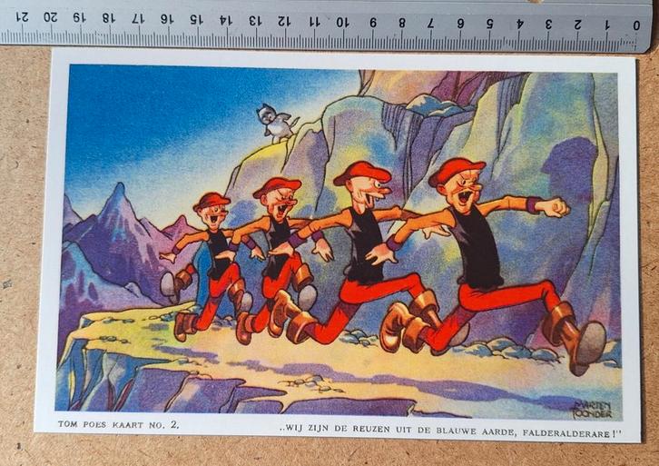Tom Poes Kaart - Serie 1. Nr. 2. (Thomas Rap herdruk), Verzamelen, Stripfiguren, Plaatje, Poster of Sticker, Olivier B, Bommel en Tom Poes