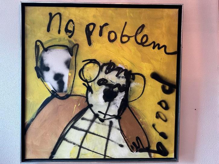 Herman Brood - No Problem - Incl. Certificaat, Antiek en Kunst, Kunst | Schilderijen | Modern, Ophalen