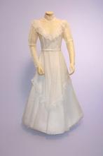 Vintage bruidsjurk jaren ’70 | Origineel Modehuis Elba Haaks, Trouwjurk, Wit, Ophalen of Verzenden, Elba Bruidsmode