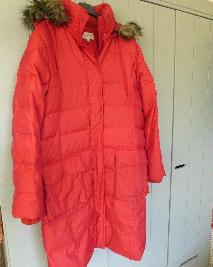 Jackpot winterjas maat L, Kleding | Dames, Jassen | Winter, Gedragen, Maat 42/44 (L), Rood, Ophalen of Verzenden