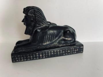 Klein zwart beeldje figuur sfinx van gizeh Standbeeld egypte beschikbaar voor biedingen