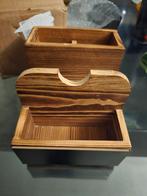 Servet houder hout met vakjes nieuw, Ophalen of Verzenden, Nieuw, Minder dan 50 cm, Minder dan 50 cm