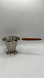 Zweeds roestvrijstalen 18/8 theezeefje met lekbak., Huis en Inrichting, Keuken | Keukenbenodigdheden, Ophalen of Verzenden, Gebruikt