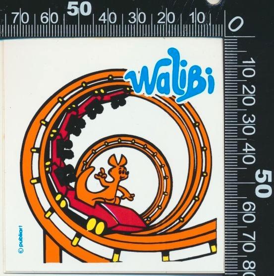 Sticker: Walibi - Looping Achtbaan (2), Verzamelen, Stickers, Zo goed als nieuw, Bedrijf of Vereniging, Ophalen of Verzenden